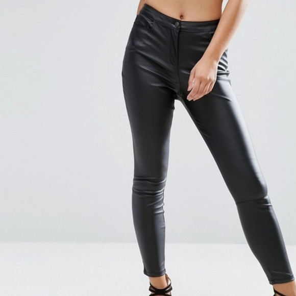ASOS Pants - ASOS Leather Look Stretch Skinny Pant